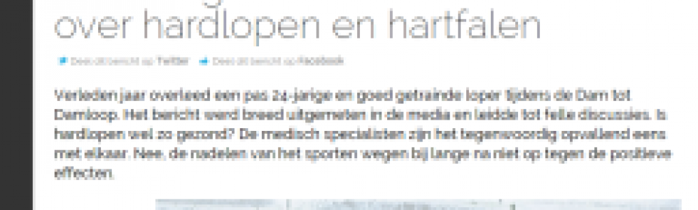 Cardiologe Janneke Wittekoek over Hardlopen en Hartfalen